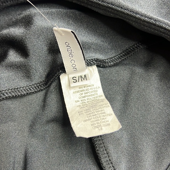 ONZIE Grey Shimmer Capri Pant Legging S/M - Picture 3 of 9